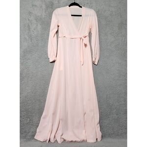 Miss Elaine Soft Pink Nightgown Dress & Matching Robe 1960's Sz S/Medium Vintage